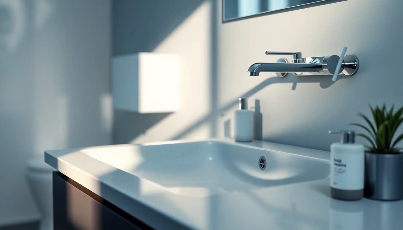 Entdecken Sie sonni sanitär Lösungen in einem modernen Badezimmer mit eleganten Armaturen.