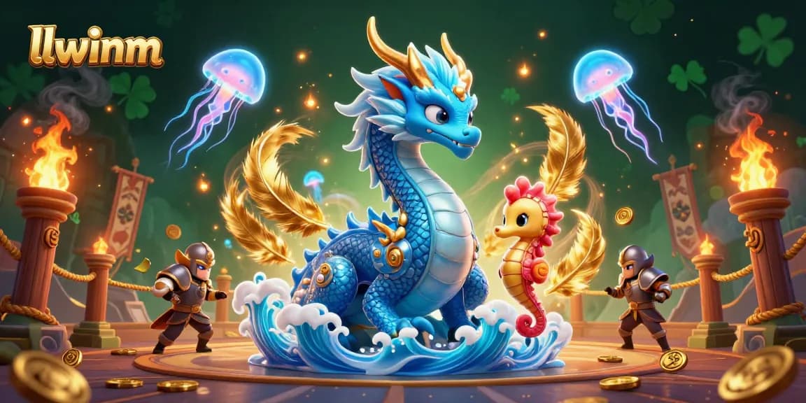 Experience thrilling gaming action at llwinm with a magical dragon and enchanting sea creatures.