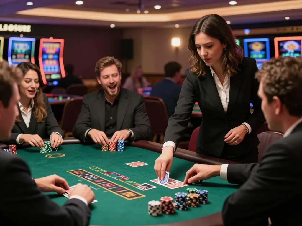 Players engage in a thrilling live dealer blackjack game at the 79 king table, showcasing strategic gameplay.