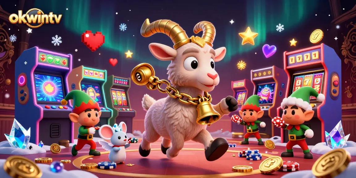 Enjoy thrilling gameplay at okwintv as the Krampus goat runs a festive casino adventure.