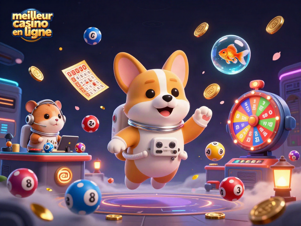Découvrez le meilleur casino en ligne avec cette illustration dynamique et engageante de jeux d'argent.