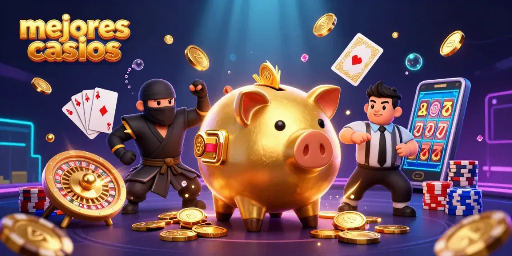 Gana en los mejores casinos mientras el cerdo gigante y el ninja luchan por tesoros dorados.