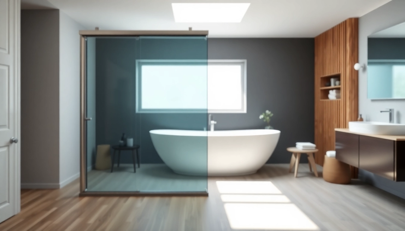 Enhance your bathroom with a sleek black shower sliding door, offering modern elegance and functionality.