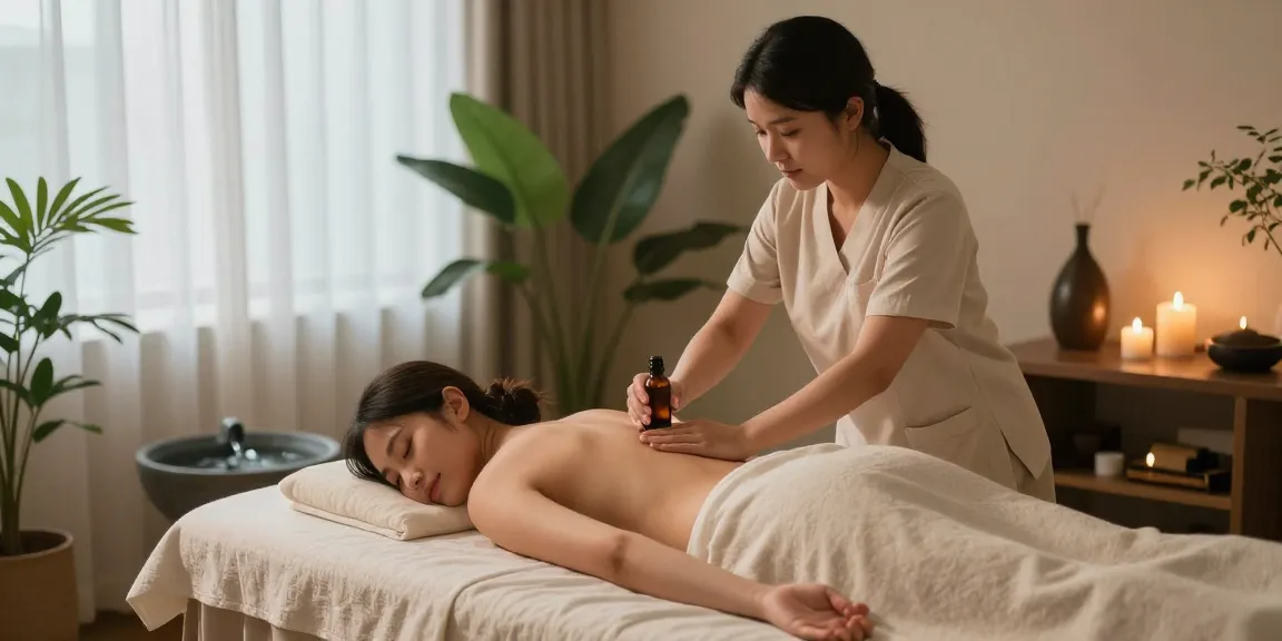 송파출장마사지 experience in a serene spa setting with a therapist providing a relaxing massage