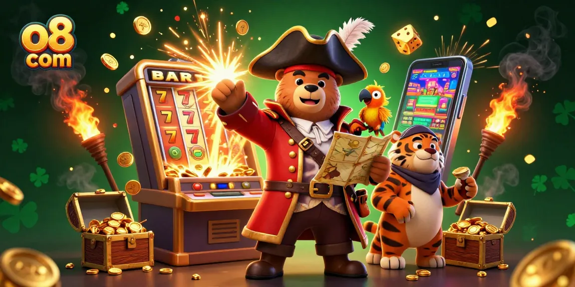 Play thrilling games at o8 com with vibrant slots and an adventurous pirate theme.