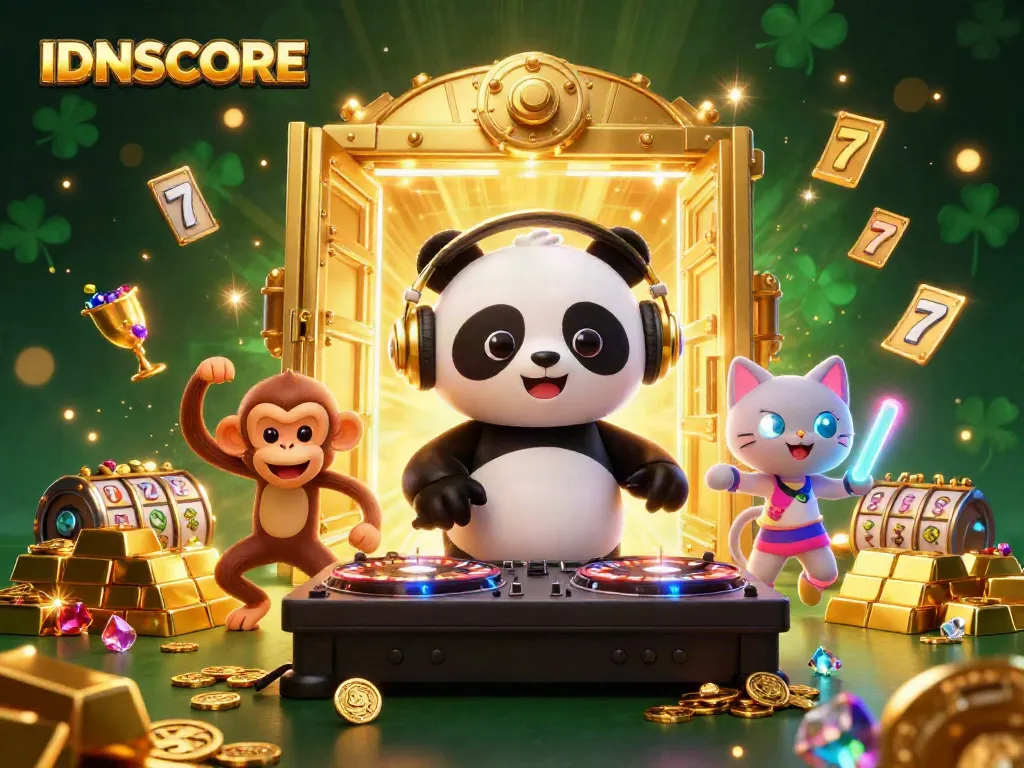 Experience thrilling wins at IDNSCORE with lively 3D characters and casino vibes.