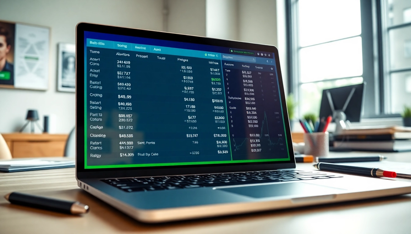 Using a Betting Odds Calculator shown on a modern laptop in an efficient office setting.