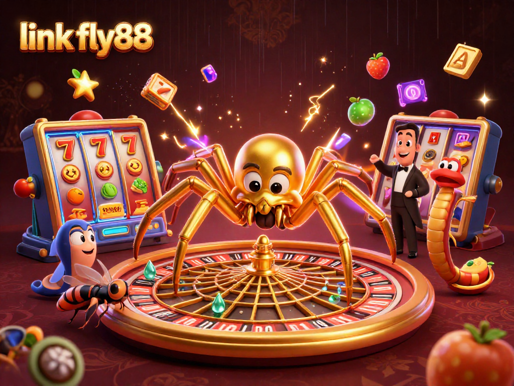 Engage with the thrill of betting at link fly88's vibrant online casino featuring a dynamic roulette wheel.