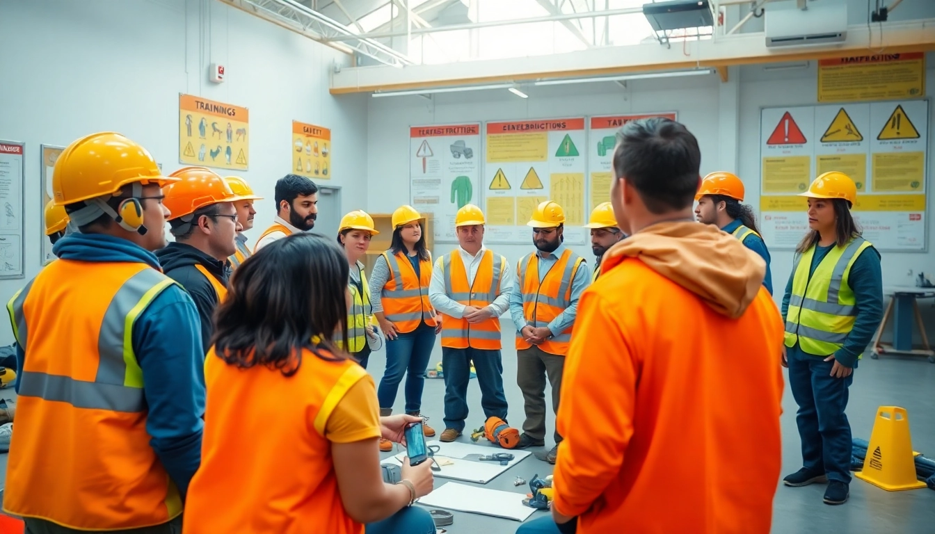 Workers engaging in construction safety programs training session to enhance awareness and practices.