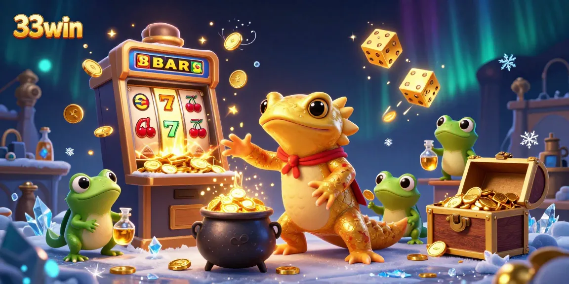 Engage with thrilling games on 33win as the golden salamander turns base metals into coins amidst jackpot excitement.