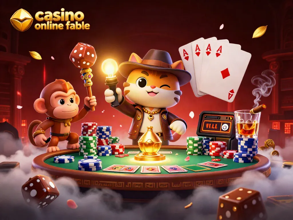Disfruta del juego en un casino online fiable mientras exploras un templo con un gato arqueólogo y un mono aventurero.
