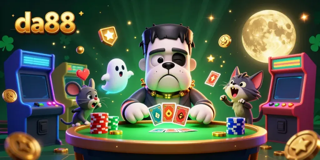 Engage in thrilling games at da88 with a colorful casino atmosphere featuring creative characters