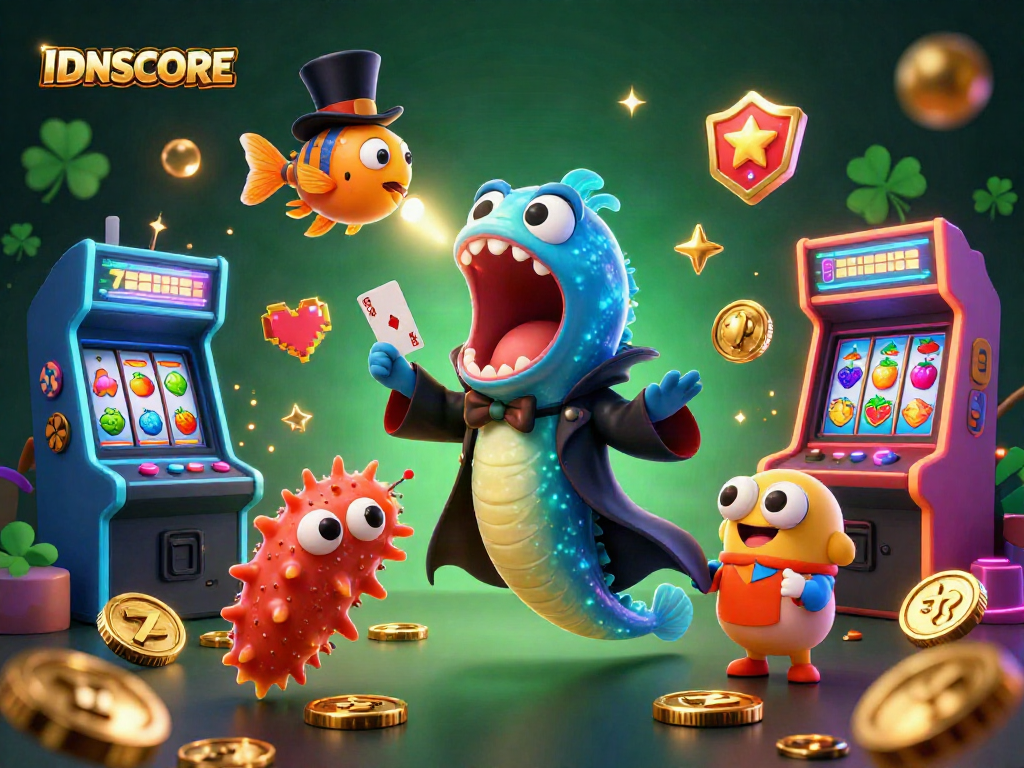 IDNSCORE reveals captivating charms of online slots with unique sea creatures performing tricks.