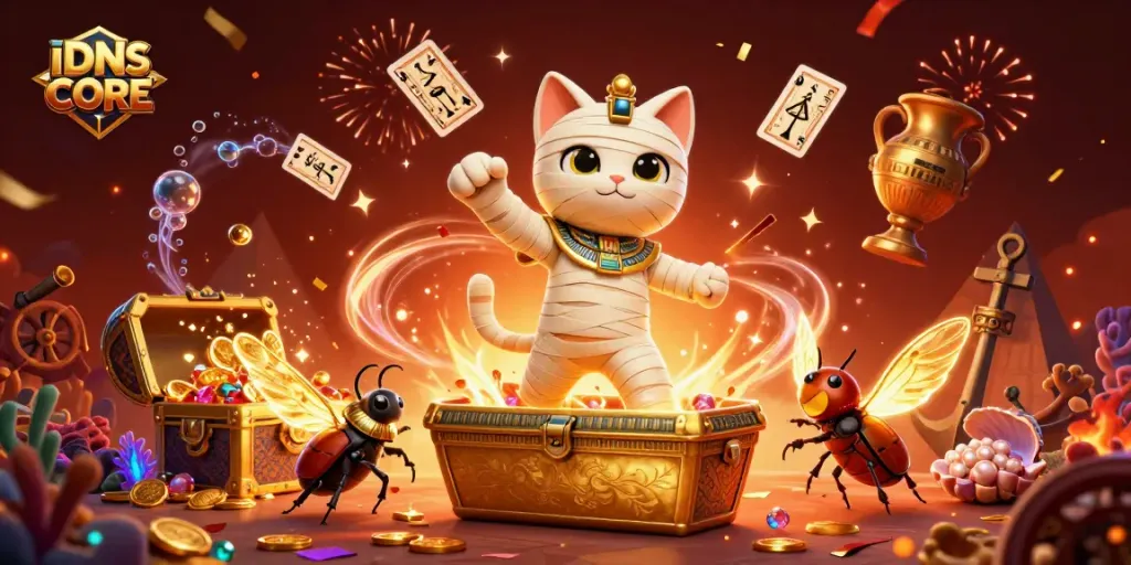 Unleash winning strategies with IDNSCORE in this vibrant casino scene.