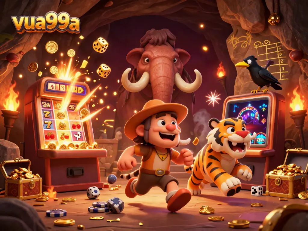 Experience thrilling games and jackpots at vua99a, where characters bring a prehistoric casino to life.