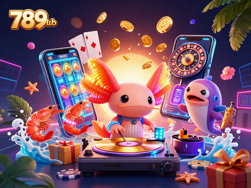 Tham gia cùng 789club trong một góc chơi đầy màu sắc với DJ và những sinh vật biển thú vị.