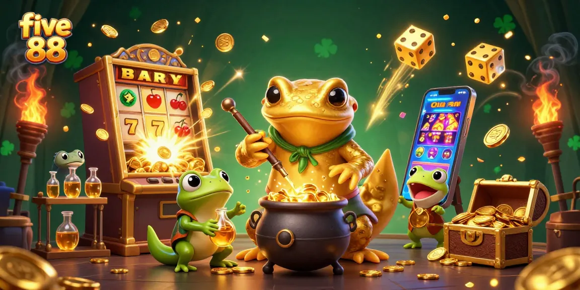 Experience big wins at five 88 with an enchanting alchemist and vibrant casino elements.
