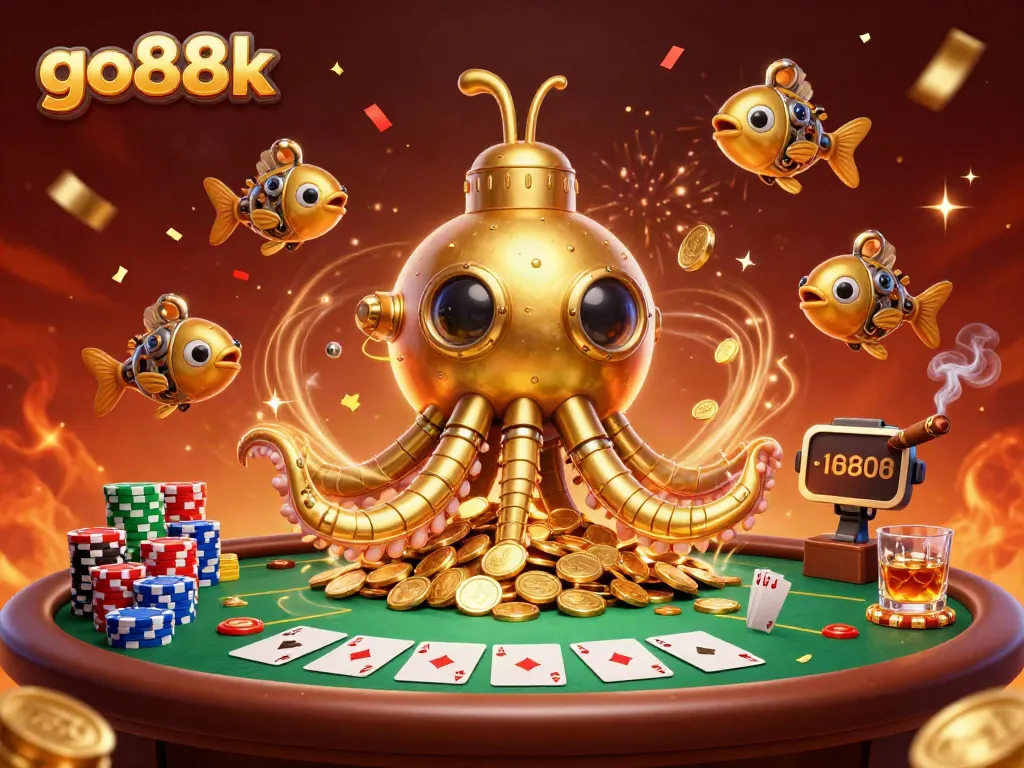 Win big with go88k in this vibrant casino illustration showcasing poker excitement.