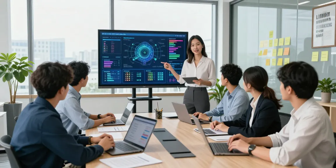 现代办公室中的协作团队利用WPS下载网高效管理文档。