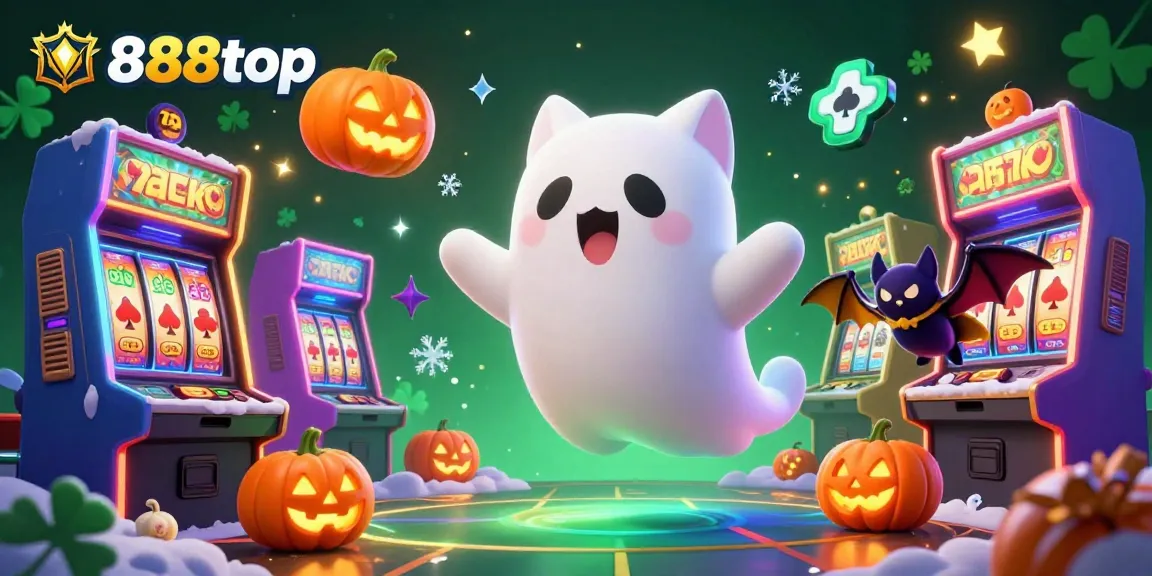 Engage in thrilling casino adventures at 888top with vibrant ghost cat characters and dynamic gaming elements.