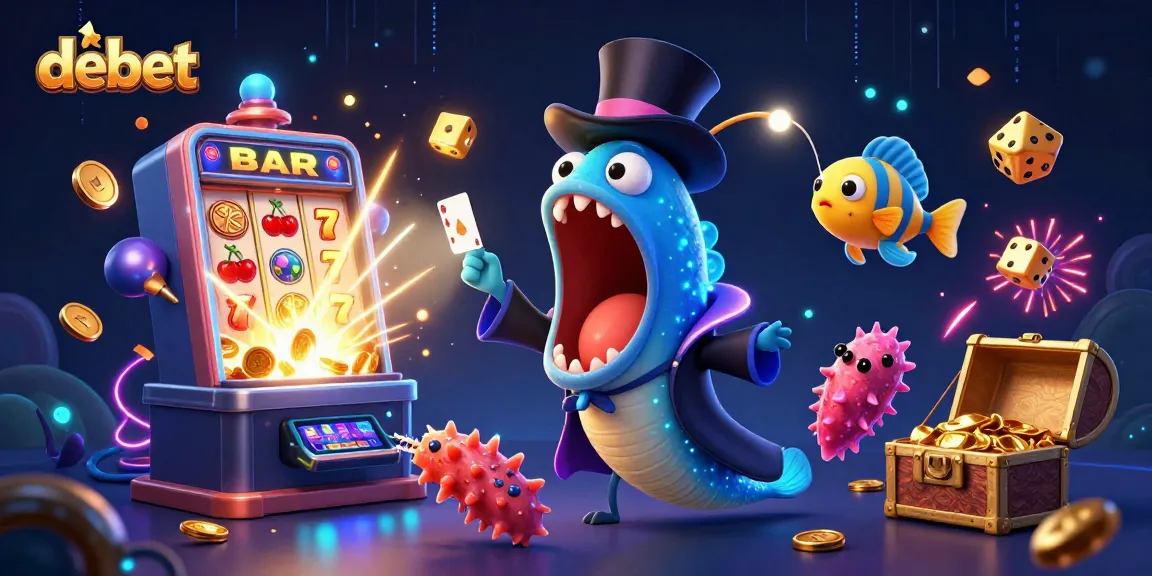 Engage with the debet casino experience featuring vibrant characters, slots, and magic elements.