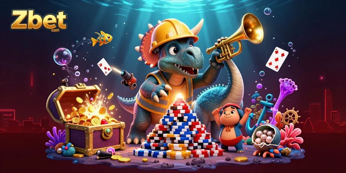 Bet big with Zbet com in a vibrant underwater casino themed scene filled with action and energy.