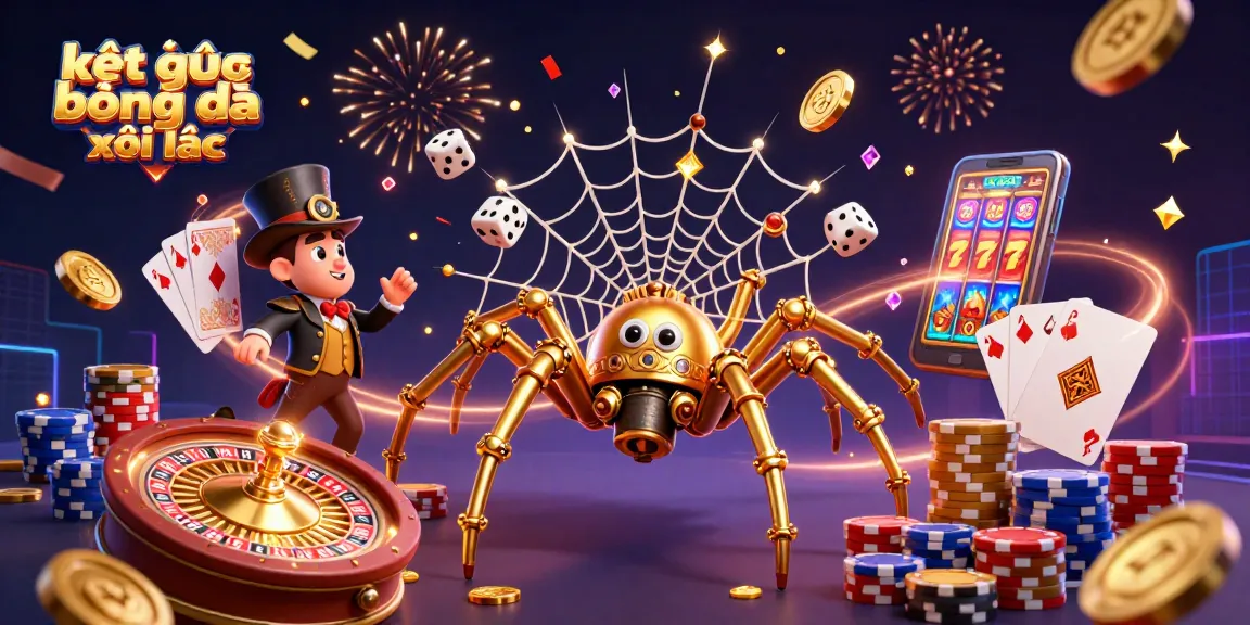 Catch thrilling moments of kết quả bóng đá xôi lạc with dynamic spider web scenes and vibrant casino elements.