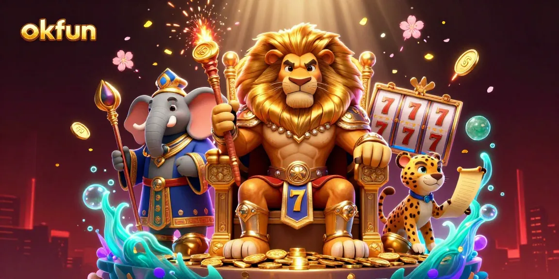 Play exciting slot games on okfun with engaging characters and vibrant casino themes.