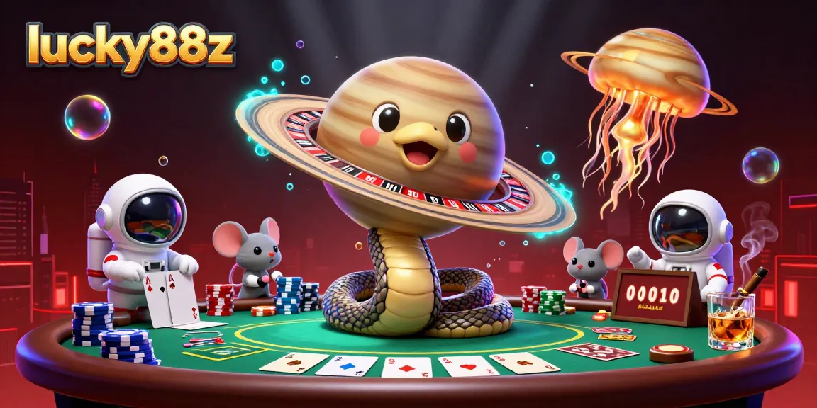 Placing bets on roulette with lucky88z's vibrant cosmic casino universe setup.
