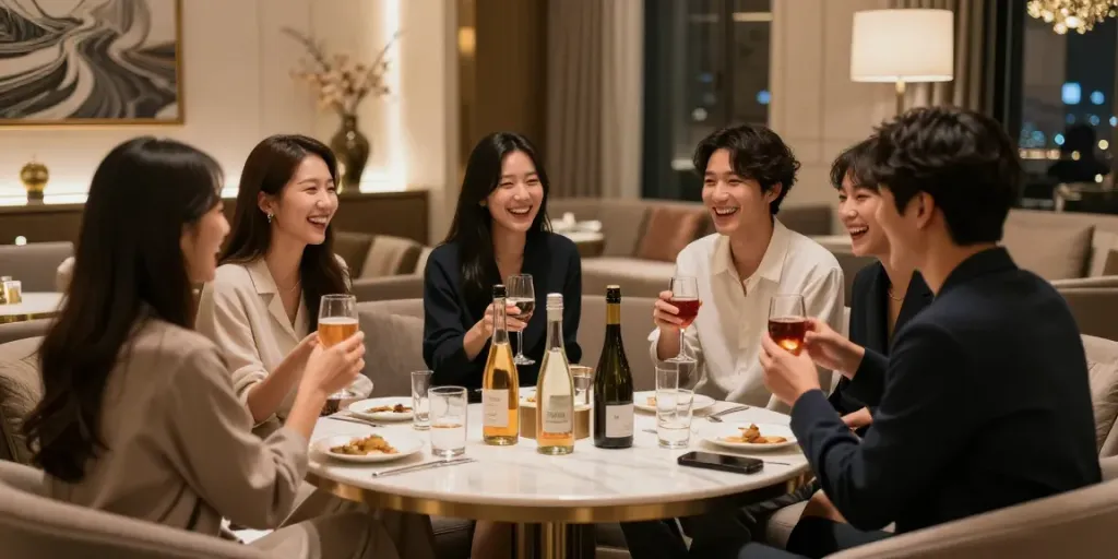 강남구구단에서 친구들과 즐거운 시간을 보내고 있는 모습을 담은 이미지