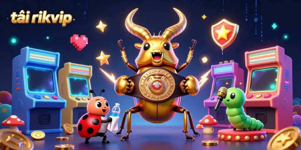 Engage with tải rikvip while enjoying vibrant 3D casino gaming elements in a fun, animated scene.