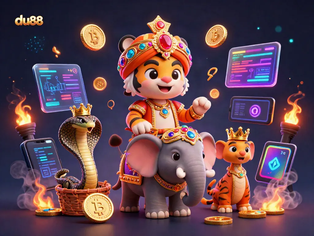 Experience thrilling gameplay at du88 with 3D characters and vibrant casino elements.