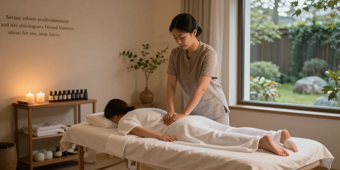 Relaxing massage therapy room setup for 강서구출장마사지 service with calming ambiance.