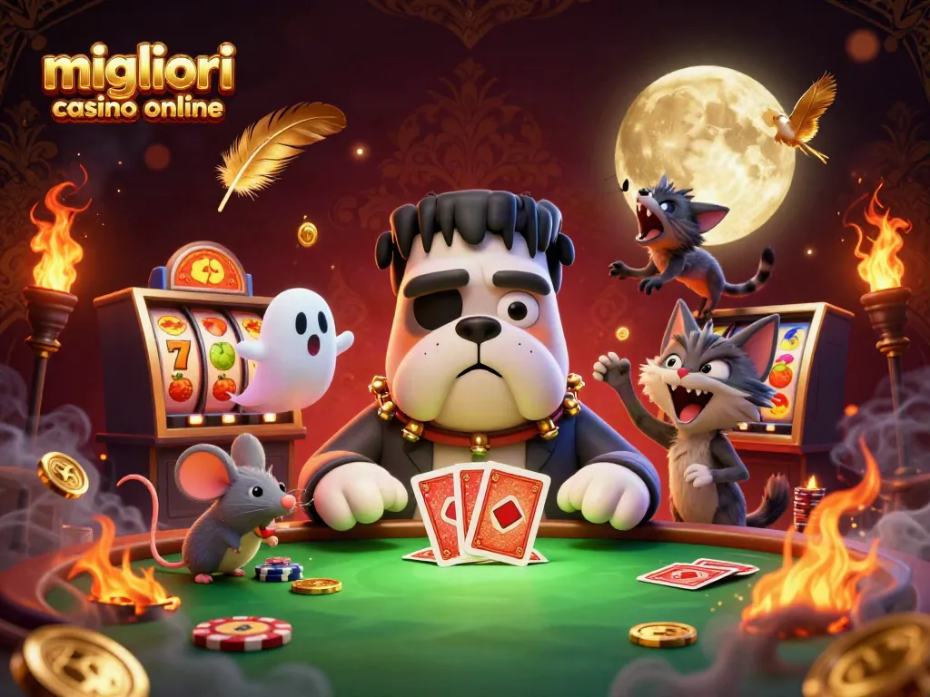 Scopri i migliori casino online con giochi emozionanti e fortunati, come dimostra questa illustrazione vivace.
