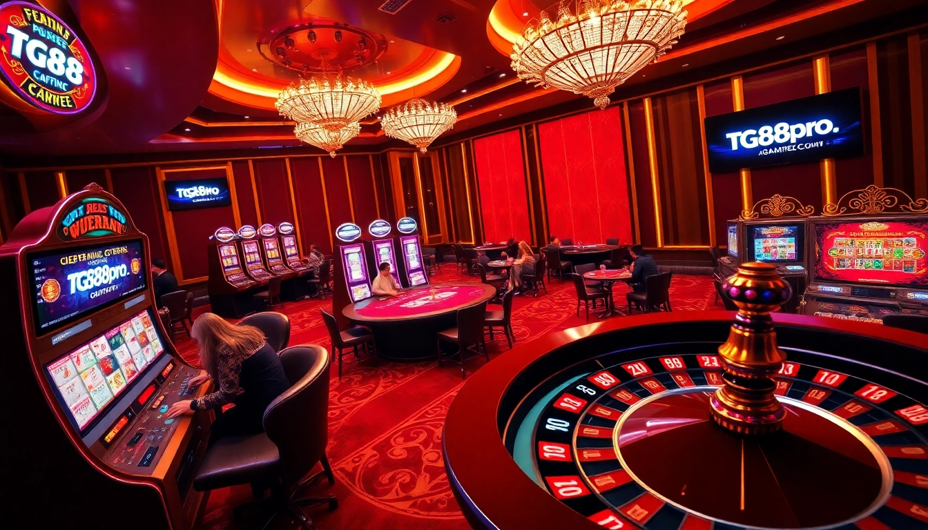 Experience the excitement of tg88pro.com with intense poker gameplay and vibrant slot machines.