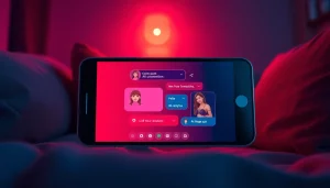 Engaging chat interface featuring porn chat ai interactions with attractive characters in a cozy setting.