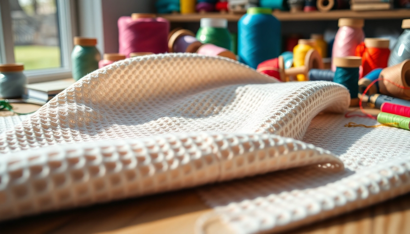Verschillende Toepassingen van Wafel Katoenen Stof in Creatieve Projecten