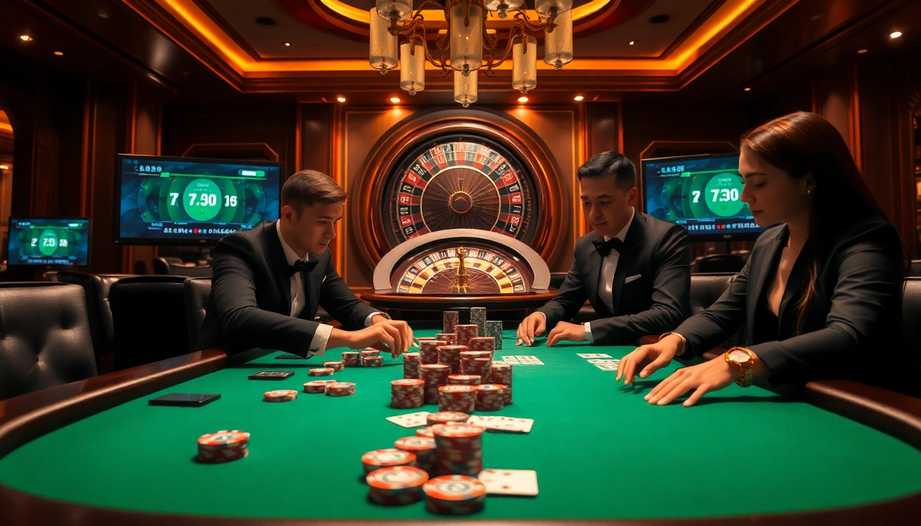 Experience the excitement of i9bet at a luxurious casino poker table with vibrant chips and cards.