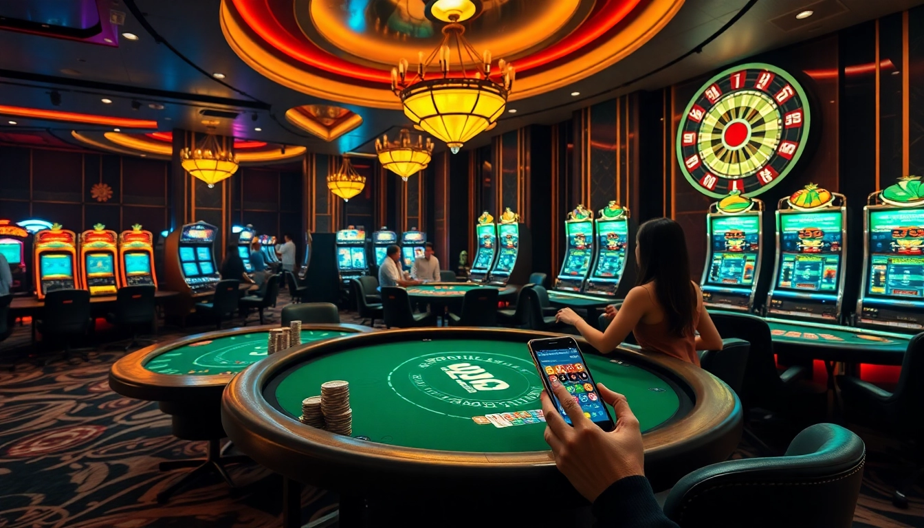 Engaging gamblers registering on PS99 with online gaming excitement in a luxurious casino setting.