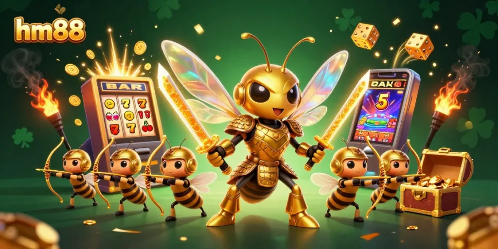 Experience the thrill of hm88 with a vibrant casino scene featuring an engaging 3D illustration.